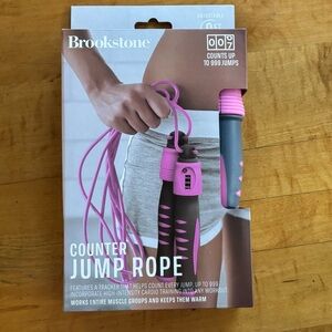 Brookstone Counter Jump Rope For Fitness Counts Up To 999 Jumps NEW